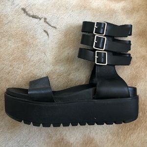 Platform gladiator sandals